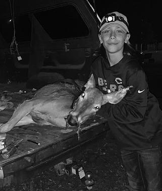 Here is a picture of my son Zander with the infamous deer. Photo submitted by Heather Duerre.