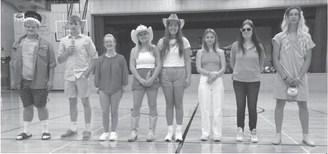 The seniors dressed up on Barbie Day. Photo by Lyle Van Camp.