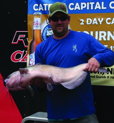 Kyle Weber with the biggest fish of day two. Photo by Rob Boll.