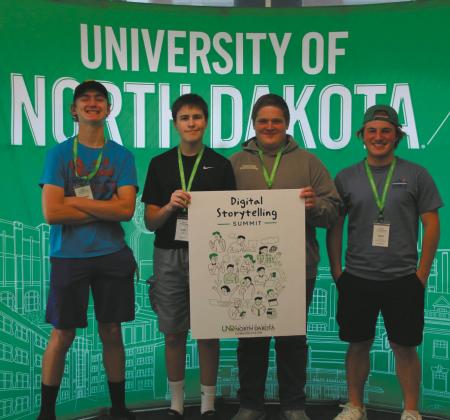 Loki, second from the left attended the School of Communication digital story telling summit held at the University of North Dakota. He learned a great deal and had hands on experience while also meeting new friends. Submitted photo