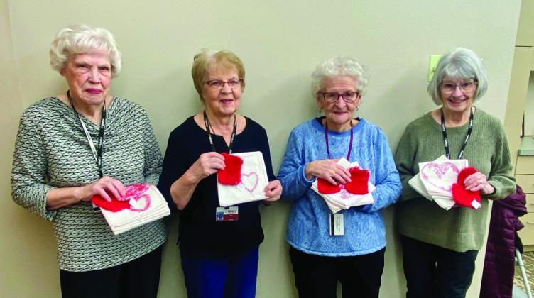 The Unity Medical Center Auxiliary made heart-themed items to sell during Giving Hearts Day.