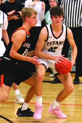 Everett Fedje looks for an open team mate in action against Cavalier.