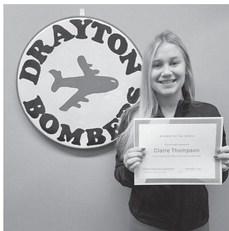 High School Claire Thompson, Senior: Claire is a consistently hard-working student and has shown amazing growth both academically and in leadership through her high school career. Claire is a leader on the volleyball court and in the classroom. She volunteers her time to help with the elementary students when she can. Claire is an excellent example of overall character.