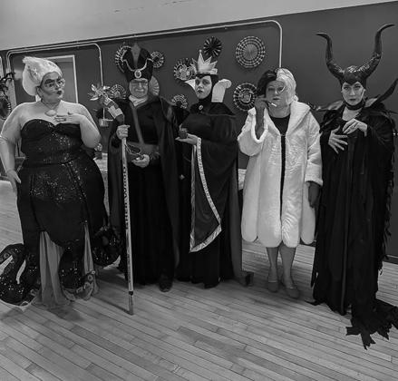 Second place winners in the costume contest didn’t disappoint. From left: Becka Landowski, Murph Thompson, Jessi Saylor, Taryn Landowski, and Kaula Sekenski. Photo by Christine Jensen