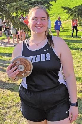 Bethany O’Toole participated in the discuss event at the state meet. Photo provided by Drayton Public School