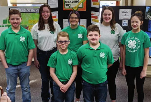 Pictured: Pembina County 4-H Project Expo Participants: Front Row Left to Right: Oliver Sagert, Sawyer Sagert. Back Row: King Hageman, Kaylee Kemp, Alea Manley, Malory Kemp, Addelyn Manley. Photo submitted by Kari Helgoe