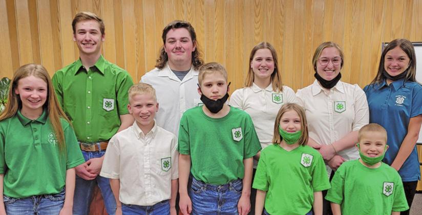 Front Row left to right: Emersen Helgoe, Benedict Burrell, Finnegan Burrell, Gianna Burrell, Ignatius Burrell. Back Row, l to r: Killian Burrell, Brandon Watson, Greta Burrell, Gwyneth Burrell, Addelyn Manley. Photo submitted