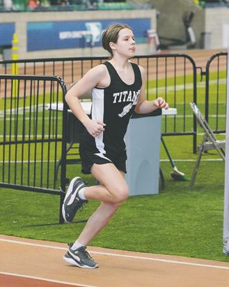 Violet Hoyles competing at last Saturday's meet.