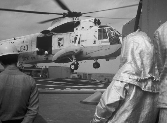 USS Worden DLG-18 Helo Ops 1972.