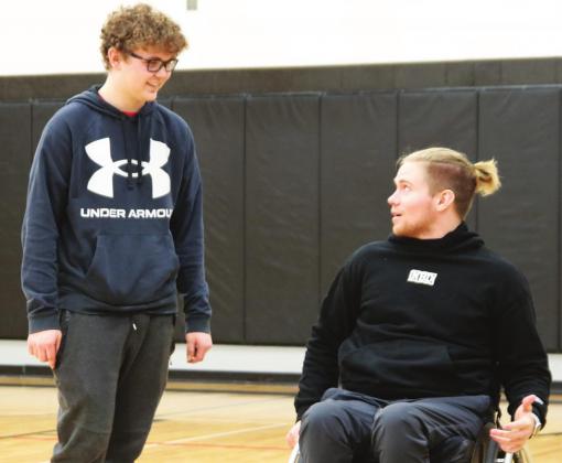 Hunter tries to teach Nick Van Camp how to walk like a girl. VNV photo by Lyle Van Camp