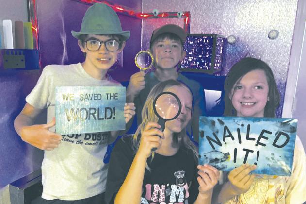 Escape Room winners: Suttyn Halvorson, LeAnn Borgen, Arjay Boll, Ethan Boll. Photo by Rob Boll