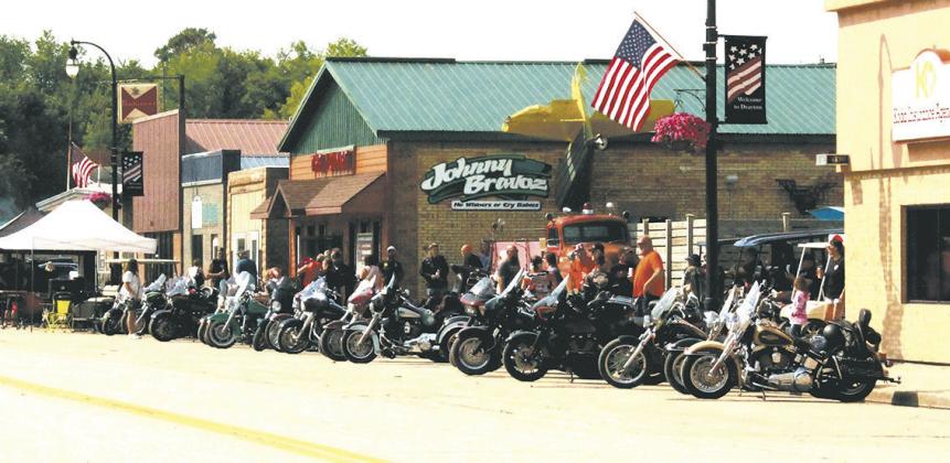 Motorcycles lined the street for the 15th Annual Tom Landowski Memorial Ride, marking 'The Final Ride' this year. Photo by Jamie Rarick