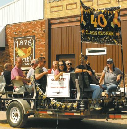 Members of Drayton's class of 1985 celebrated their 40th reunion with a float in Saturday's parade. Photo by Jamie Rarick