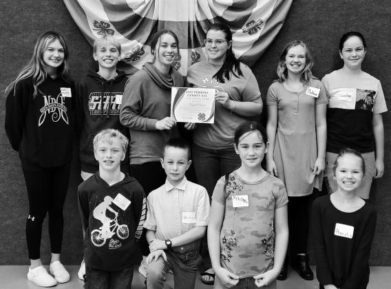 Front Row l to r – Micah Crosby, Nathan Stegman, Naomi Stegman, Amelia Ratliff Back Row l to r – Addi Manley, Owen Crosby, Nora Crosby, Lydia Gauthier, Aubrey Ratliff, Caroline Stegman
