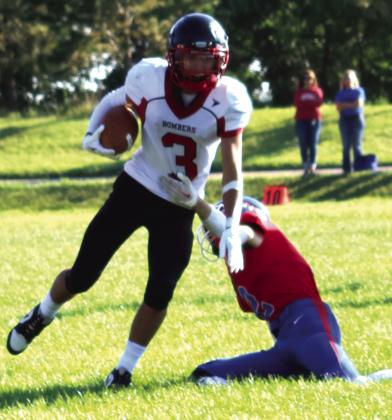 Trenten Bronson-Keena tries to break free from a Center Stanton defender. Photo provided by Drayton Public School.