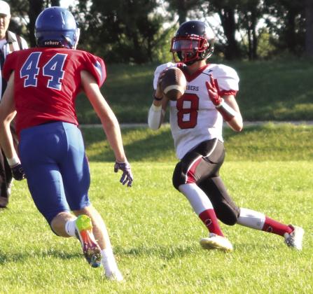 Gavin Ryan tries to evade the Center Stanton defense. Photo provided by Drayton Public School.