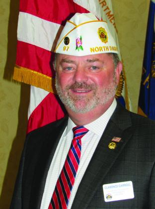 Department Commander Clarence L. Carroll III of Larimore Post 97