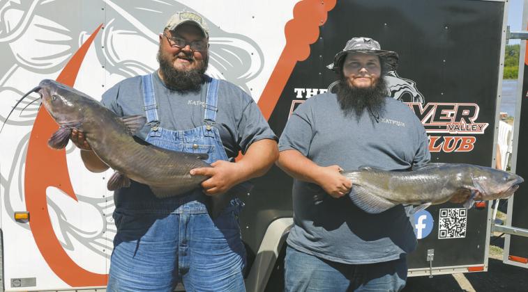 Having tied for 12th place in last year’s tournament, Tony Burnside’s and JT “Porkchop” Lloyd’s heaviest fish tipped the scale at 22.71 and 17.65 pounds earning them third place this year. Photo by Rob Boll