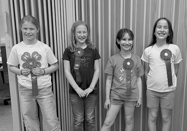 l to r – Sadie H., Ava M., Olive T., Elena S. Submitted photo
