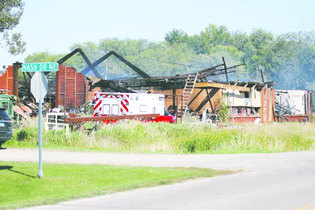 FORMER NASH SCHOOL BUILDING DESTROYED BY FIRE