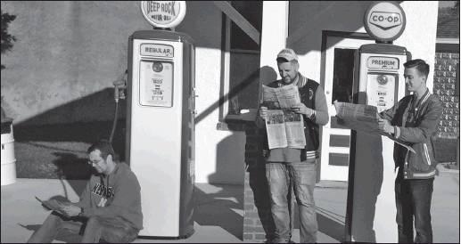Lucas, Matt, and Nate Aufenkamp fuel up on news from Valley News &amp;amp; Views on a recent road trip with their dad. Maybe their are catching up on Pastor Leroy’s Column who appears to be missing in action. Photo submitted by Pastor Leroy Aufenkamp