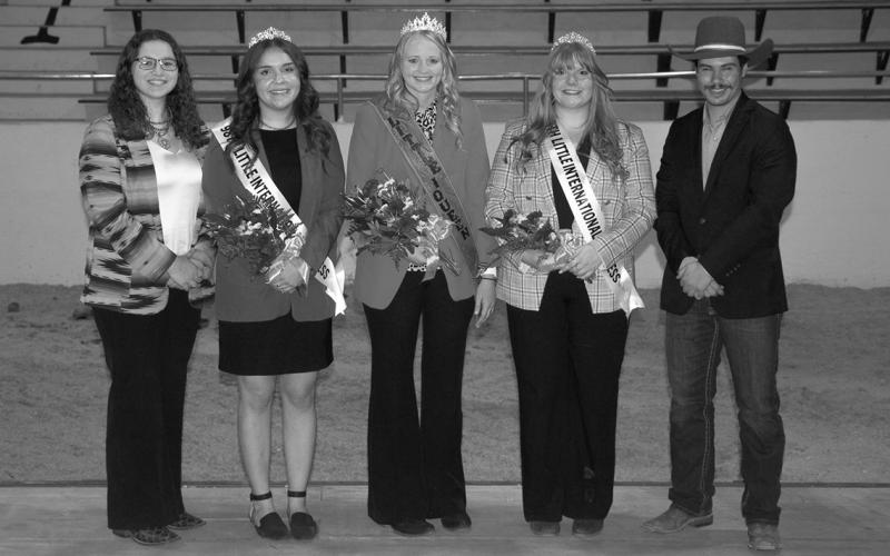 Pictured (L to R): Assistant Manager Kiley Kvamme, Princess Lilly Bina, Queen Kasi Holm, Princess Madalyn Gieseke and Manager Kell Helmuth, along with 300 NDSU Saddle and Sirloin Club members, are working together to host the 98th Little International Showmanship Contest on the campus of NDSU. (NDSU photo)