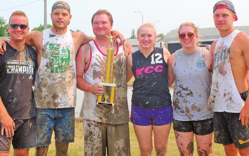 Winning the Mud Volleyball