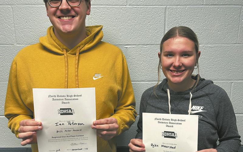 Riley Maurstad and Ian Peterson were two out of eight All Region Performers selected from a pool of 134 competitors. Submitted photo.