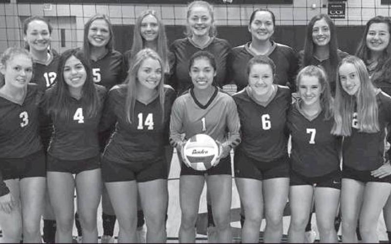 Meet the Titans pictured left to right front row: Katelyn Oberg, Jaiden Kringstad, Aliyah Bartels, Grace Kertz, Kaylee Pastorek, Gwyneth Wieler, Kendra Hannesson. Back row: Madison Hermanson, Kasey Stegman, Chloe Gemmill, Maria Myrdal, Bethany O’Toole, Emilee Reilly, and Hailey Hurtt.
