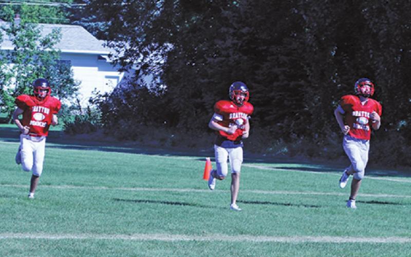 Bombers return to the field to start practice with low numbers and an uncertain playing season ahead. VNV Photo by Lesa Van Camp