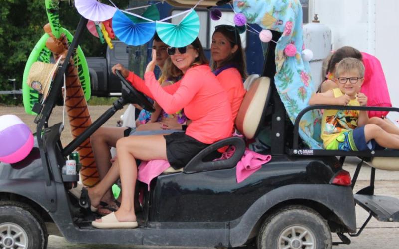 Best golf cart/tv-Schumacher Beach Party