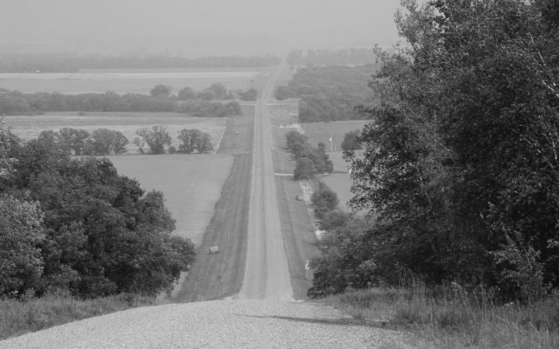 The well known view at the top of Schroeders Hill, made famous by the Wayne Gumundson photography print titled “Life in the Vast Lane' in the 1990s.