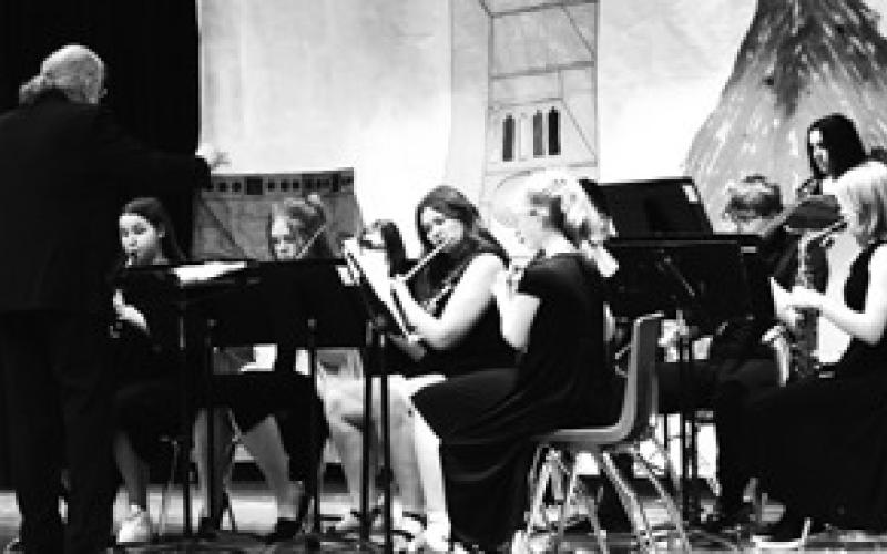 The Senior High Band. Photo by Lyle Van Camp.