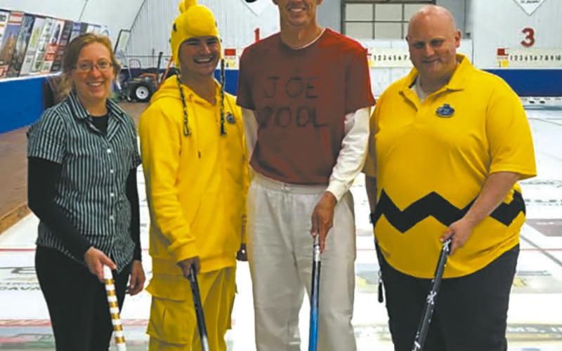 2nd event winners Megan Junge (lead), Robert Archer (second), Alex Tiffany (third), Dusty Nelson (skip)