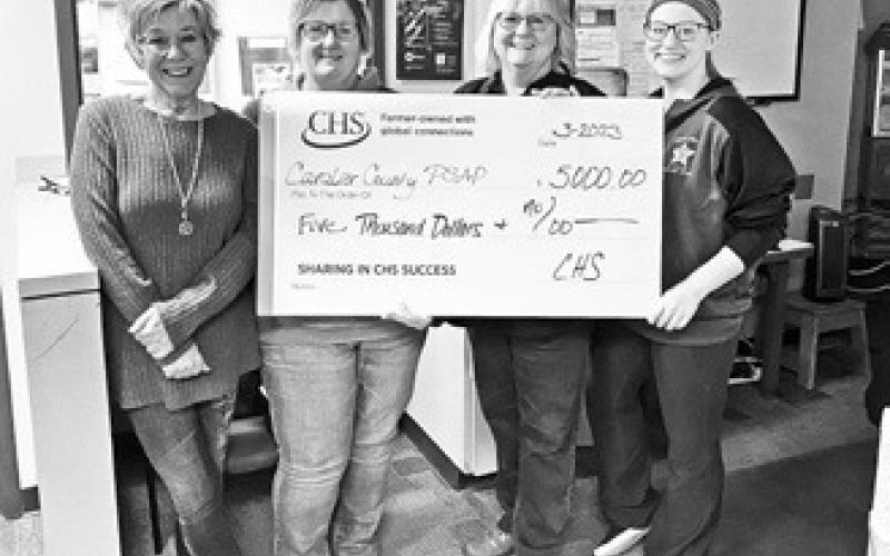 Pictured are Karen Kempert, Cavalier County Emergency Manager; Jody Girodat, Cavalier County Sheriff’s Office; Junell Jonasson, CHS Safety Specialist; and Julia Shirek, 911 operations.