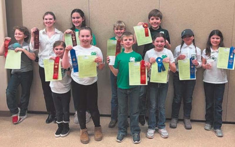 Juniors: Front row (l to r) Sadie Kennedy, Pyper Shane, Levi Norrell, Adlee Hay Back Row: Wyatt Ramirez, Aubrey Ratliff, Naomi Stegman, Spencer Berg, Cain Furstenau, Olive Moore, Chloe Hunter