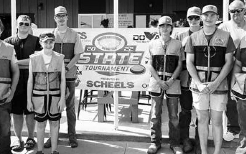 Pictured: Bryce Wimfheimer, Ryan Corrick, Cole Wilson, Loki Sylskar, Leif Hatloy, Hunter Sherrill, Grant Vold, Cayden Quibell, Coach Lee Bratlie and Bradin Dalzell. Not pictured is Mason Pollestad.