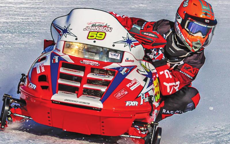 Pictured above Hunter Johnson races at Eagle River bringing home the four World Championship for Johnson Racing. Photo submitted by Johnson Racing copy.