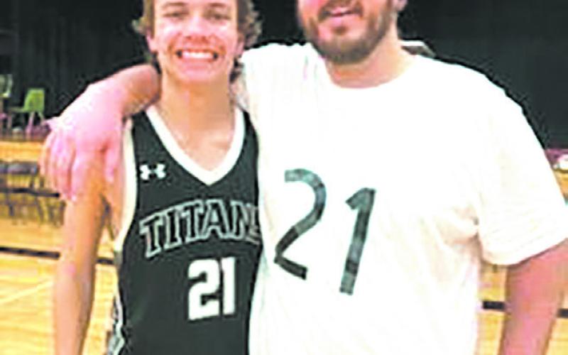 Trenten with his father, Brandon. Submitted photo