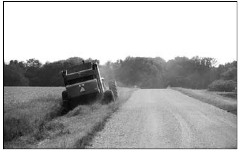 Be aware of ditch haying dangers