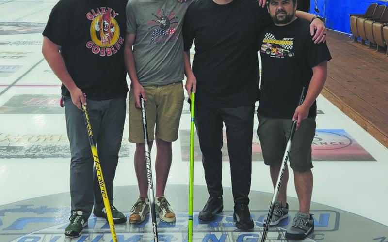 2nd Event Winner (L-R) Zach Anderson (Skip), Jared Swanberg (Vice), Anthony Askew (2nd), Brandon Breckheimer (Lead)