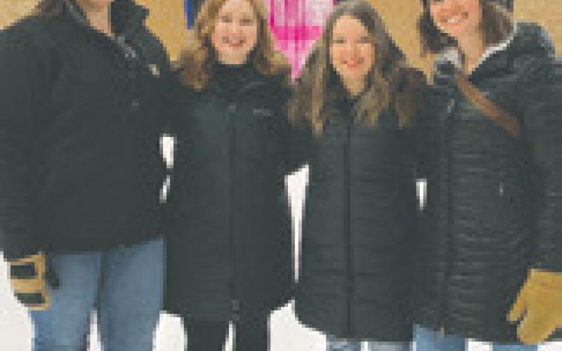 Coaches from left to right: Tara Carson, Caylee Tibert, Lindsey Burns, Katie Gorder. Photo courtesy of Grafton Figure Skating.