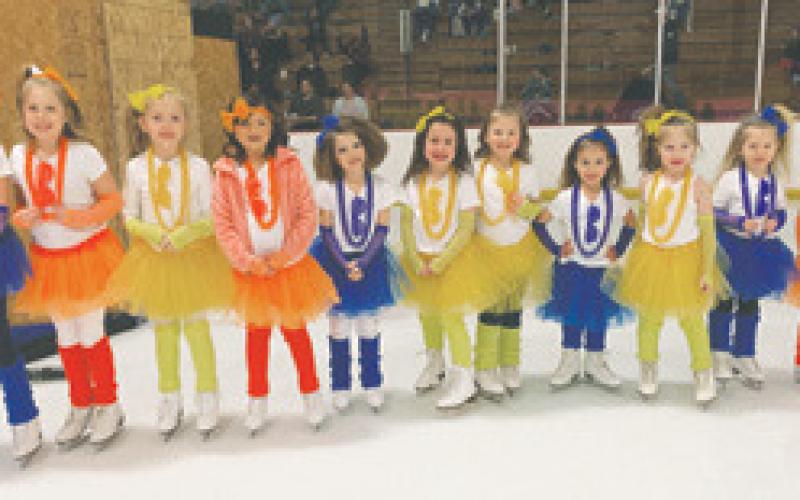 Snow Plow Sam 3 Group - from left to right: Sophie Atwood, Marla Stark, Emersyn Dusek, Diamond Delgado, Baylee Hays, Emma Wysocki, Addison Craig, Logan Wollitz, Emilia McCann, Brynn Hoenke, Rylee Schulz. Photo courtesy of Grafton Figure Skating.