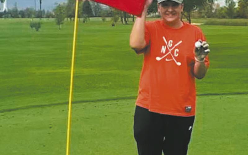 Jaxon Woinarowicz made a hole-in-one at the Drayton Golf Course on Sept. 21.