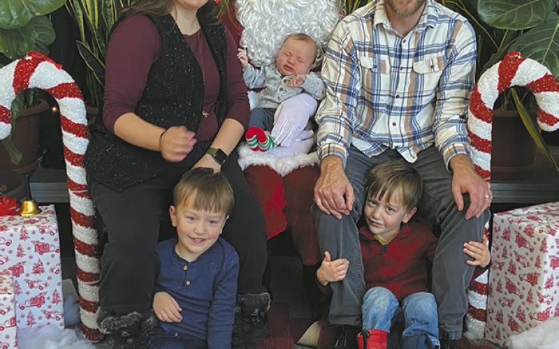 CEO Tim Chapman and family with Santa. Submitted photo.