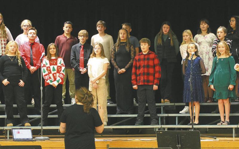 Fifth and sixth-grade choir students perform. Photo by Jamie Rarick.