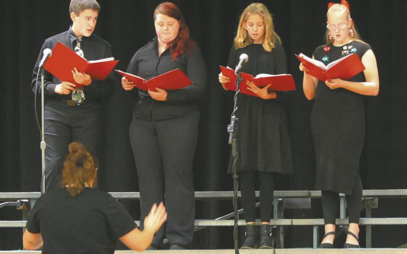Seventh through 12th grade choir students perform. Photo by Jamie Rarick.