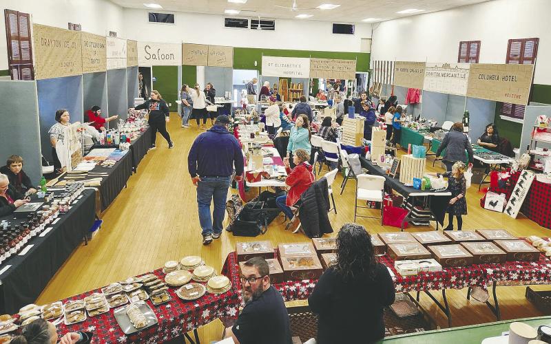 each vendor station, each representing a historic Drayton business, but