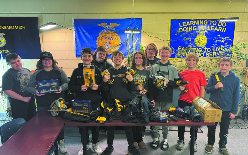 L to R: Zane Peterson, Leylani Balli, Levi Detwiler, Izak Hoselton, Rylan Nord, Kendall Lizakowski, Spencer Guilford, Shawn Patterson, Asher McFarland, Barret Broomfield. Submitted photo.