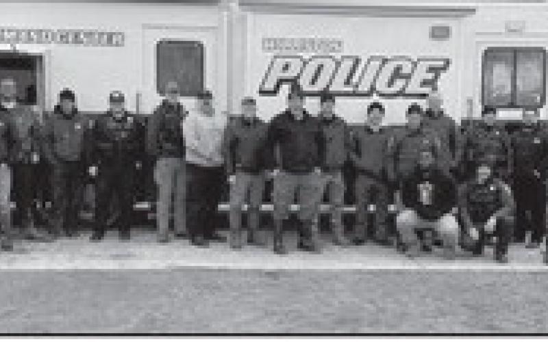 Twenty North Dakota law enforcement officers attend a three-day UAS team training from May 7-9, 2024, in Williston, ND. Photo credit: NDLECA